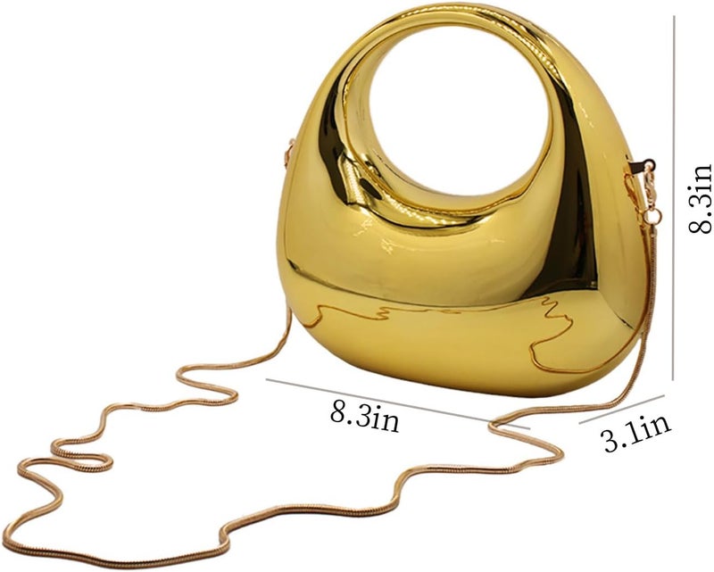 GSYPS Acrylic Handbags for Women Cute Acrylic Clutch Small Unique Purse Trendy Metal Evening Bag for Party Cocktail - Image 4